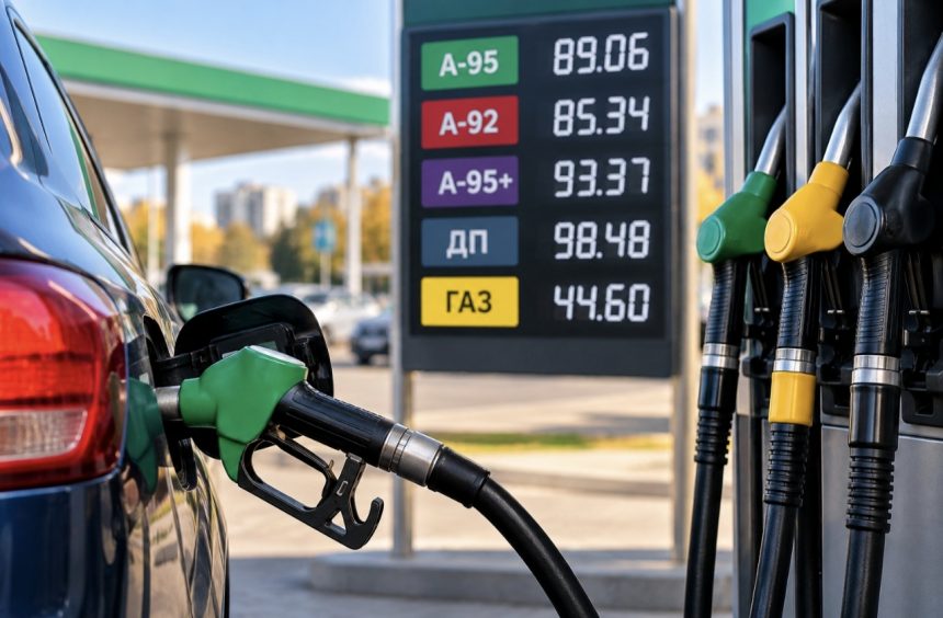 Ціни на бензин, дизель і газ в Україні 8 жовтня 2026 року: скільки коштує пальне сьогодні