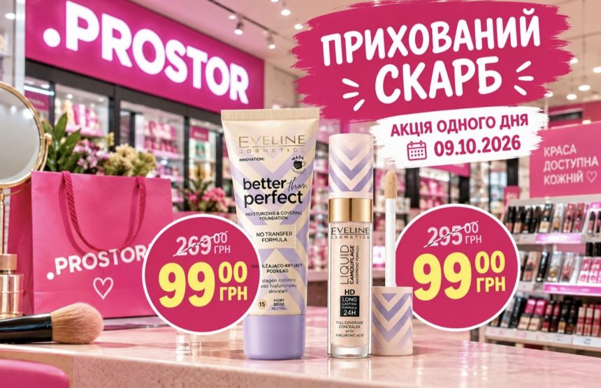 PROSTOR влаштував розпродаж косметики 9 жовтня — які товари подешевшали в три рази