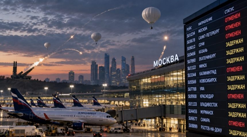 Що відбувається в Москві 9 жовтня — повітряні кулі, робота ППО та сотні затриманих рейсів