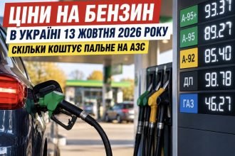 Ціни на бензин в Україні 13 жовтня 2026 року: скільки коштує пальне на АЗС сьогодні