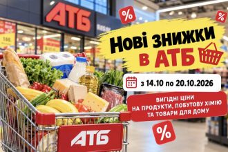 АТБ оновлює акційний каталог — що подешевшає з 14 жовтня, скільки коштуватимуть продукти та які знижки чекають покупців