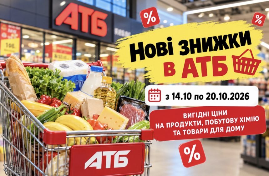 АТБ оновлює акційний каталог — що подешевшає з 14 жовтня, скільки коштуватимуть продукти та які знижки чекають покупців