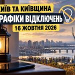 Графіки відключення світла 16 жовтня 2026 року в Києві та області: коли вимикатимуть електроенергію, які черги залишаться без світла вранці, вдень і ввечері