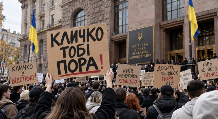 Масовий протест під КМДА — чому кияни вимагають відставки Кличка, які претензії мають до мера та що відомо