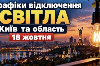 Відключення світла у Києві та області: актуальний графік на 18 жовтня