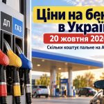 Ціни на бензин в Україні 20 жовтня 2026 року: скільки коштує пальне на АЗС