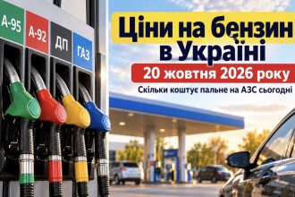 Ціни на бензин в Україні 20 жовтня 2026 року: скільки коштує пальне на АЗС