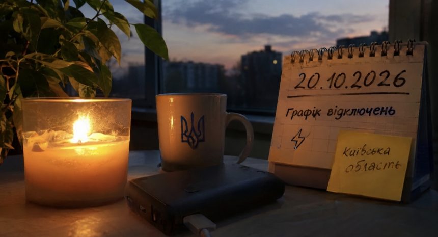 Графіки відключень Київ та Київська область 20.10.2026: години без світла для всіх черг