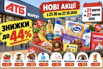 Які знижки будуть в АТБ з 21 по 27 жовтня 2026 року: що подешевшає до 44%, скільки коштуватимуть продукти та на чому можна заощадити