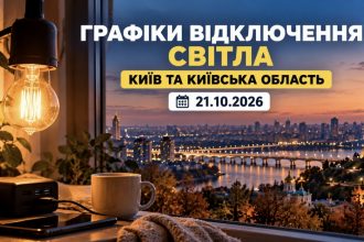 Де і коли не буде світла у Києві та області 21 жовтня: актуальний графік відключень ДТЕК