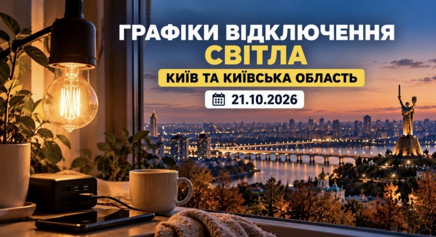 Де і коли не буде світла у Києві та області 21 жовтня: актуальний графік відключень ДТЕК