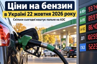 Ціни на бензин в Україні 22 жовтня 2026 року: скільки коштують А-95, дизель і газ