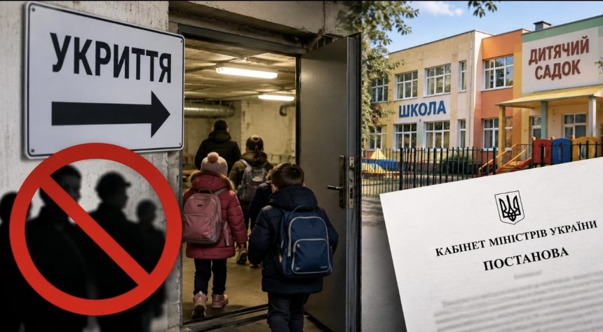 В Україні змінили правила доступу до укриттів у школах і дитсадках: кого не пускатимуть