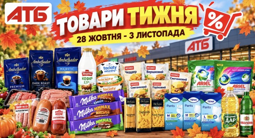 Новий каталог АТБ на тиждень 28 жовтня – 3 листопада 2026: найвигідніші знижки, нові ціни на популярні товари та що варто купити