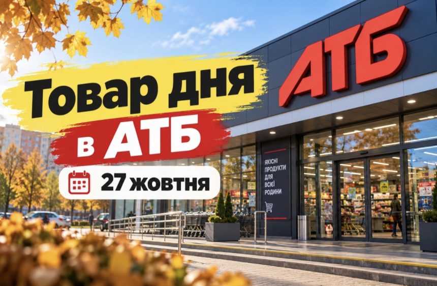 Товар дня в АТБ 27 жовтня 2026 року — що продають зі знижкою до 50% та скільки можна заощадити