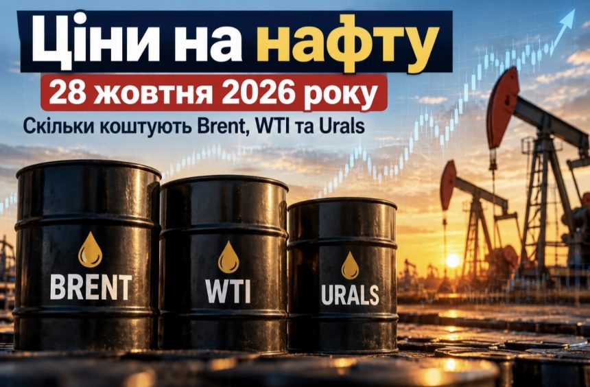 Ціни на нафту 28 жовтня 2026 року: скільки коштують Brent, WTI та Urals сьогодні