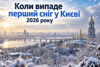Коли випаде перший сніг у Києві 2026 року — названо дату різкого похолодання
