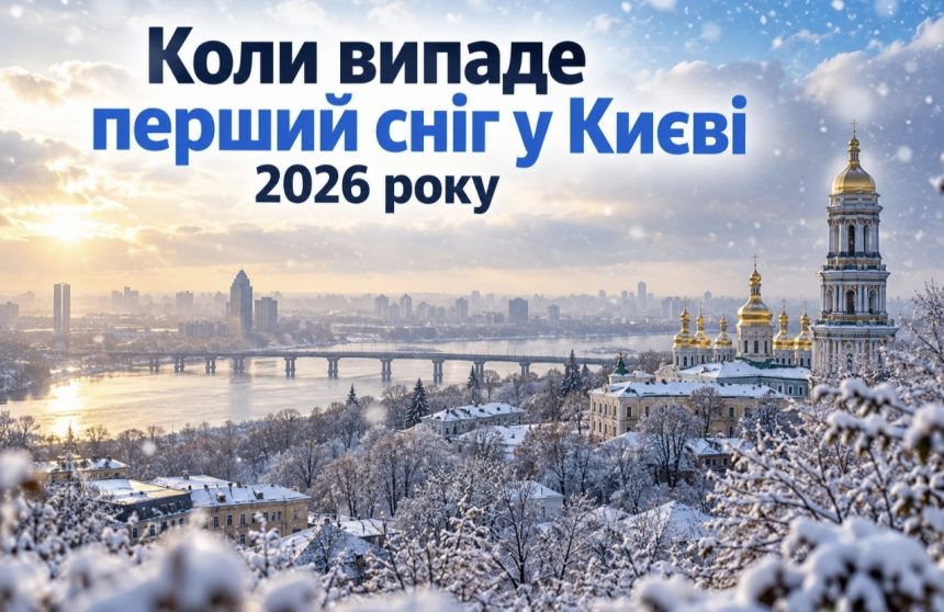 Коли випаде перший сніг у Києві 2026 року — названо дату різкого похолодання
