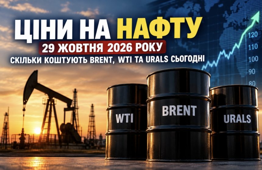 Ціни на нафту 29 жовтня 2026 року: скільки коштують Brent, WTI та Urals сьогодні
