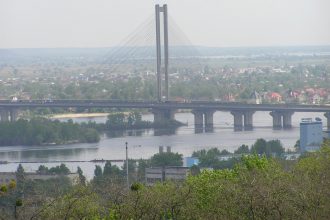 Південний міст у Києві через Дніпро, архівне фото