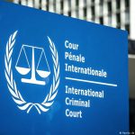 Вивіска Міжнародного кримінального суду в Гаазі