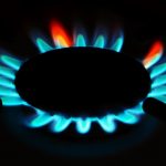 Полум'я газового пальника кухонної плити