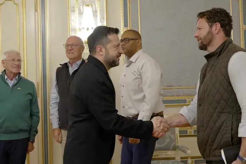 Володимир Зеленський зустрічає делегацію Конгресу США в Києві
